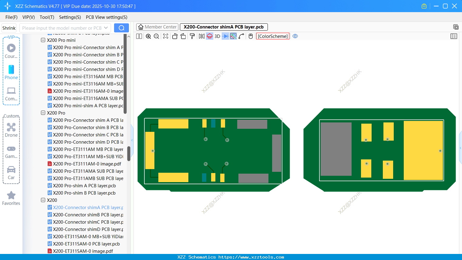 VIVO X200-Connector ShimA PCB Layer